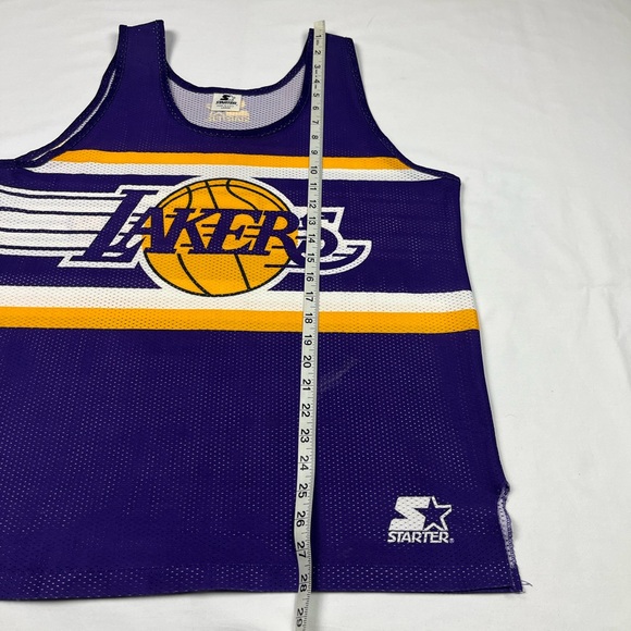 Vtg Starter Los Angeles Lakers Mens Practice Jersey Sz Large 80s 90s Purple B4 - Picture 9 of 9